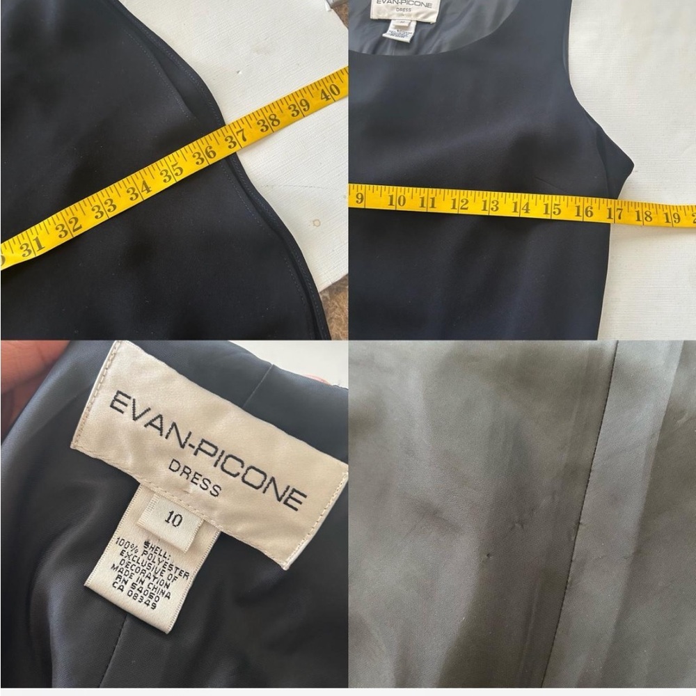 Vintage Y2K Evan-Picone black sleeveless Dress size 10. - Picture 8 of 8